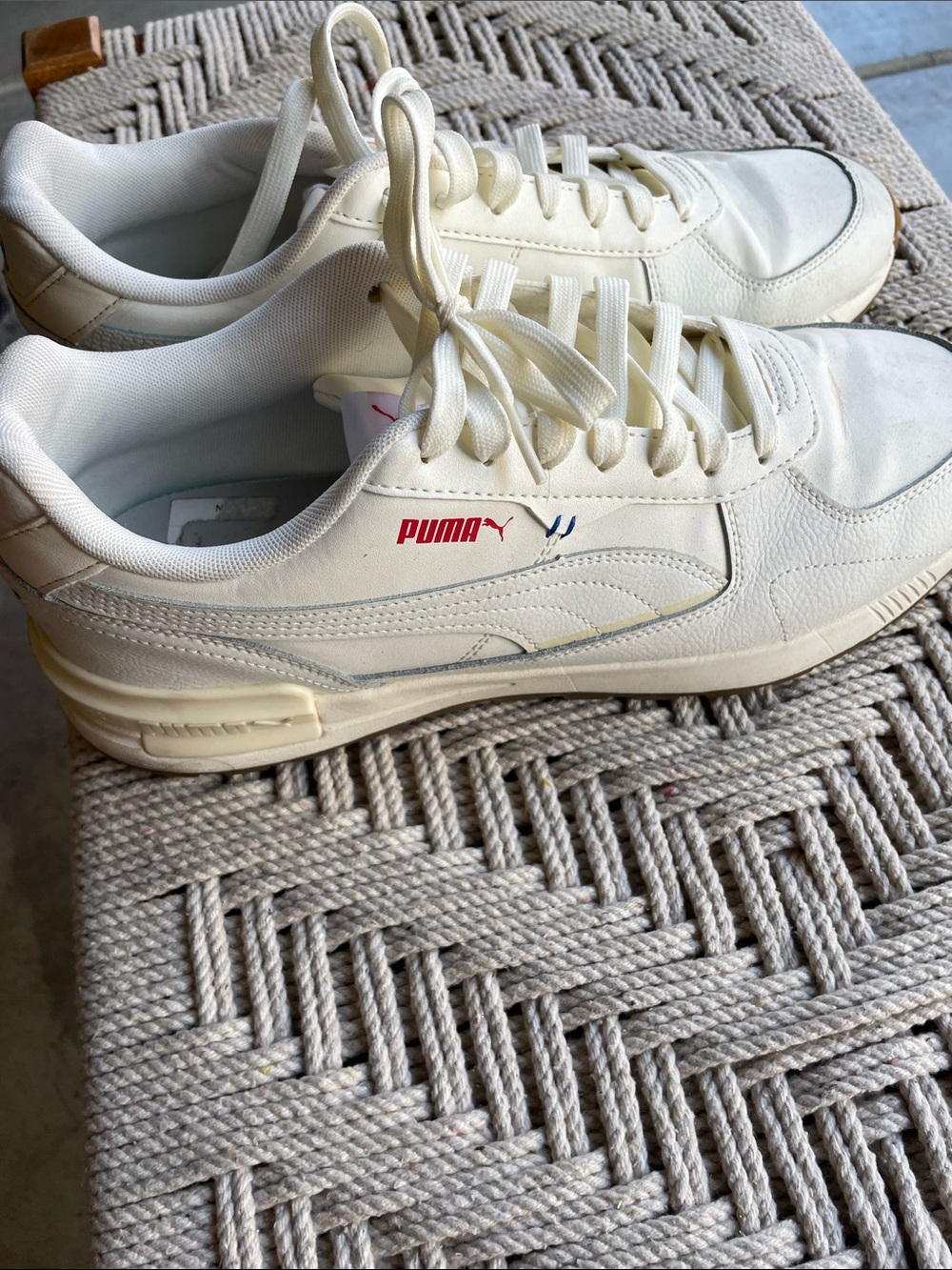 Puma Men’s Off-White/Cream Low-Top Sneakers